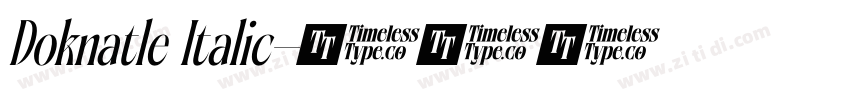Doknatle Italic字体转换